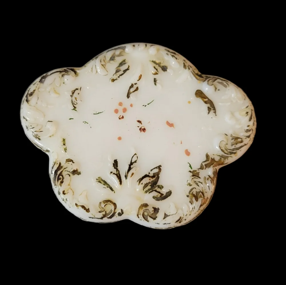 Antique Dithridge Milk Glass Dresser Box 1890s